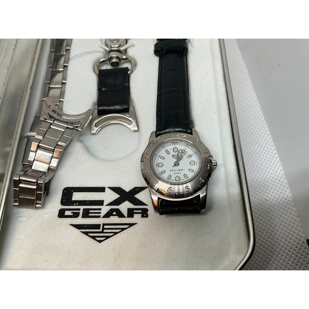 Desirable CX Gear watch set by Colibri, original tin papers, new old stock, runs - Picture 13 of 15